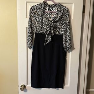 Cheetah Work Dress